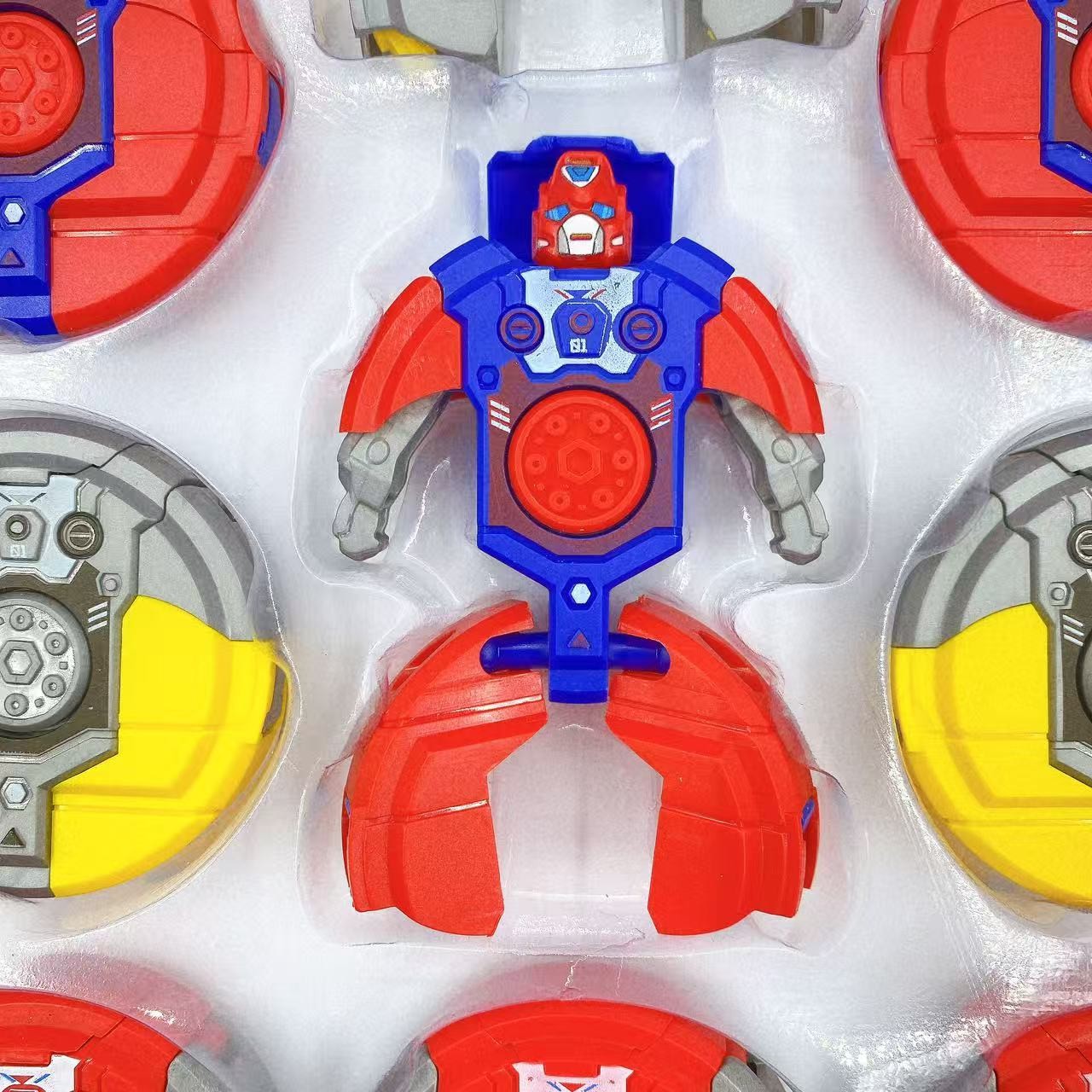 Creativa descompresión de deformación de punta de dedo giroscopio robot giroscopio juguetes de plástico para niños 6.2cm giroscopio mecánico