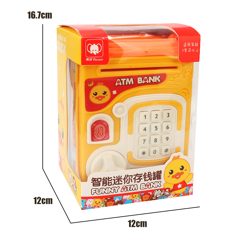 Diversión infantil de la caja de ahorro de la caja de ahorro de la caja de ahorro de la caja de seguridad de la luz de la música de dibujos animados