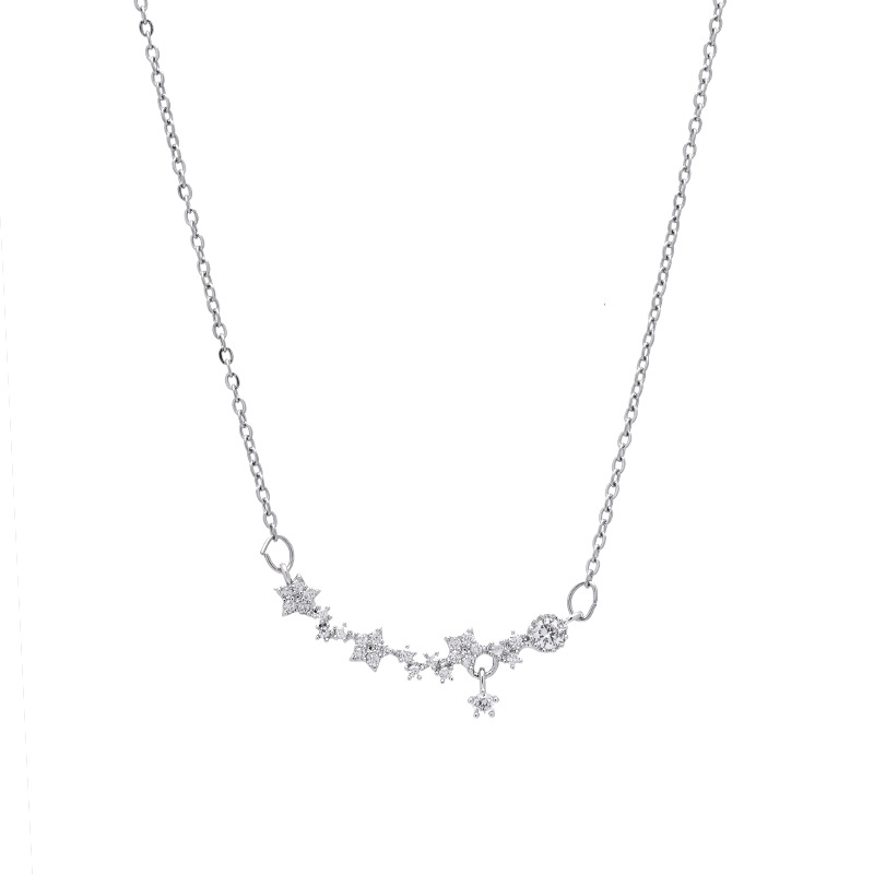 Sunburst Zircon Star For Women, Exquisite And High-end Design, Small Flower Collarbone Chain, Ins-style Niche_voghion.com