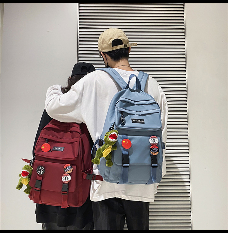 Schoolbag Female Korean Harajuku Ulzzang High School Student Backpack Junior High School Student Large Capacity College Style Ins Backpackpicture3