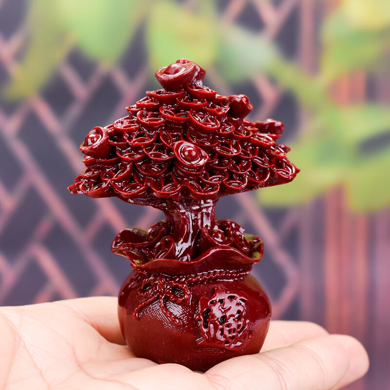 Cinnabar Tree Smooth Sailing Purple Gold Sand Cart Money Tree Living Room Home Table