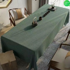 無地の布製テーブルクロス綿とリネンの刺繍厚みのある無地のシンプルな綿とリネンのチェック柄コーヒーテーブル長方形デスクメーカー