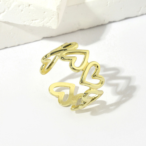 New Instagram-style ring that doesn't fade, niche titanium steel ring for women, high-end light luxury retro couple's ring for men, wholesale