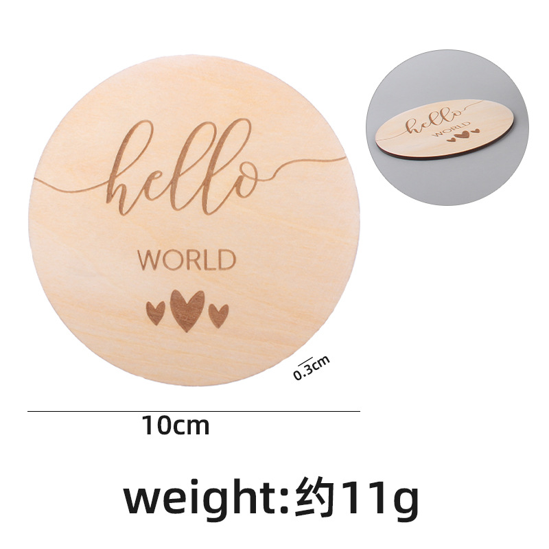 Patrón de madera infantil hito tarjeta artesanal mordedor recién nacido tiro apoyos accesorios recuerdo