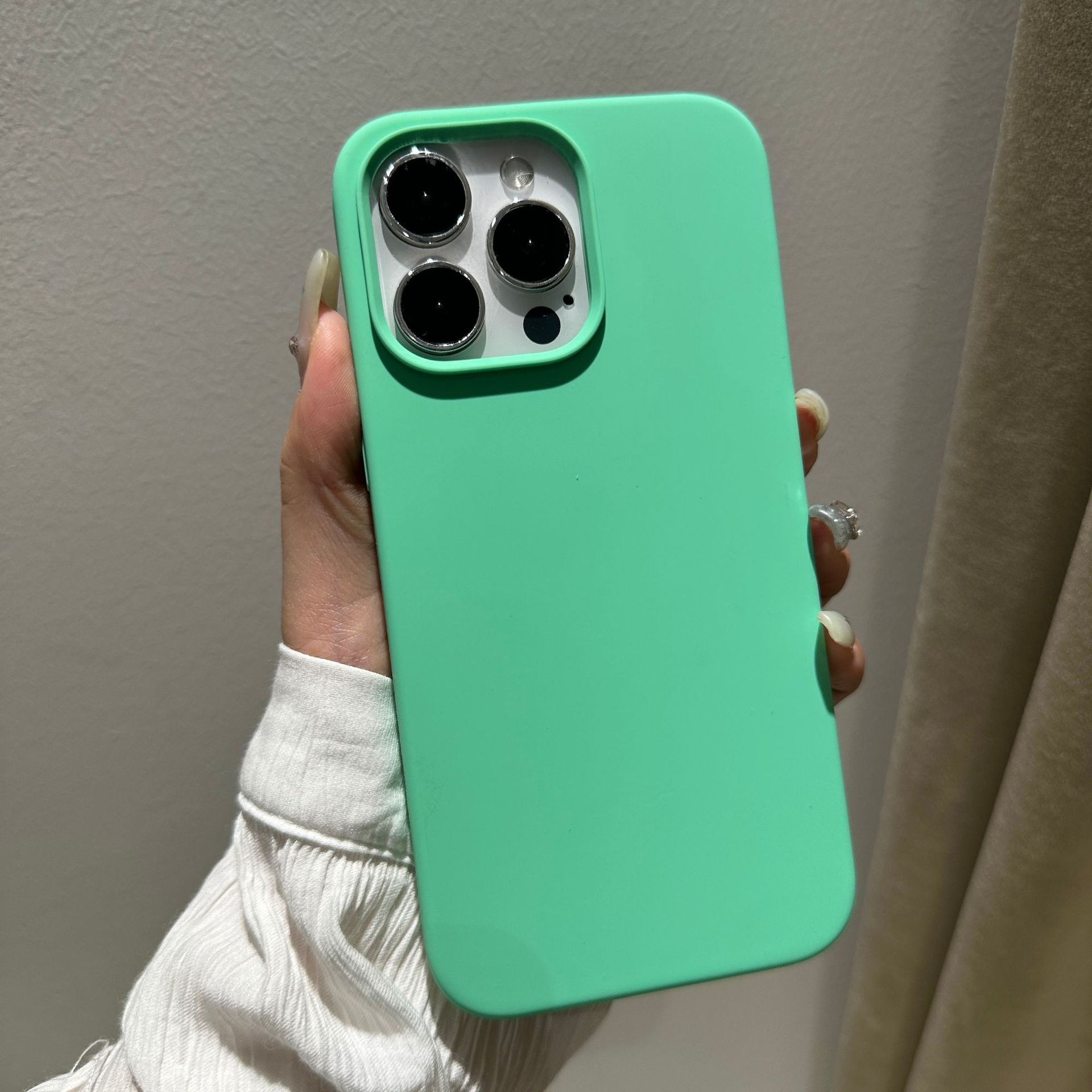 Adecuado para iphone12 funda de silicona líquida Apple 11pro piel sensación esmerilado 12max con LOGO pelusa teléfono caso