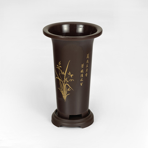 Printed orchid pot plastic orchid special pot thickened and raised orchid flower pot large size orchid pot 