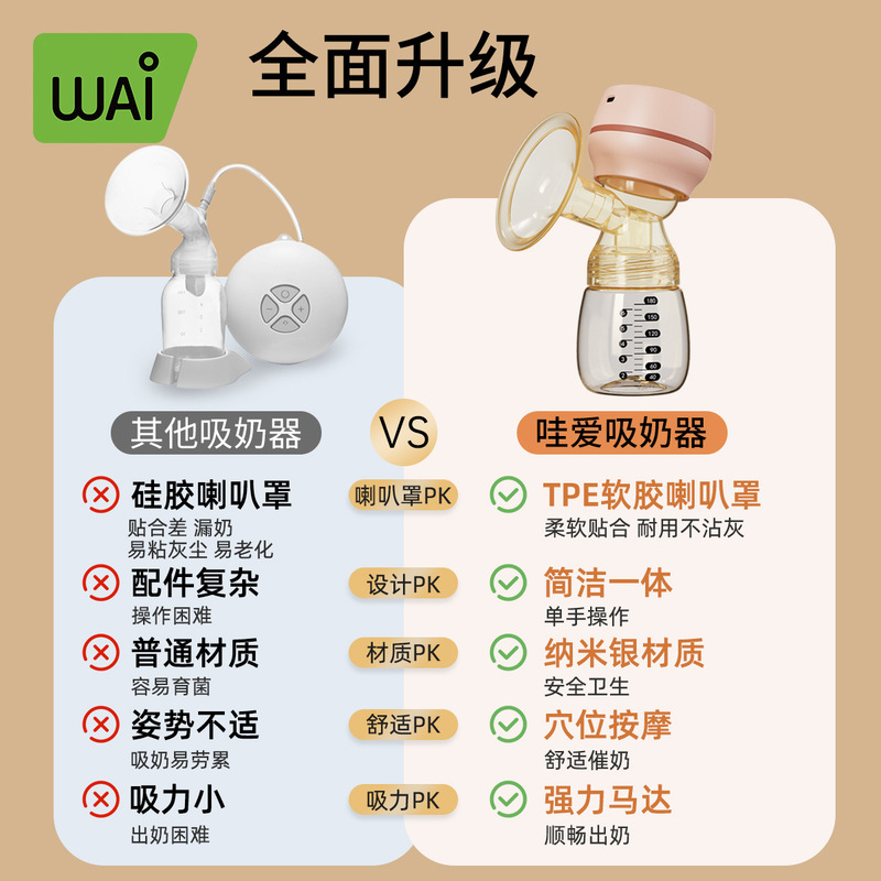 わぁ愛一体式電動搾乳器全自動無痛妊産婦専用搾乳器|undefined