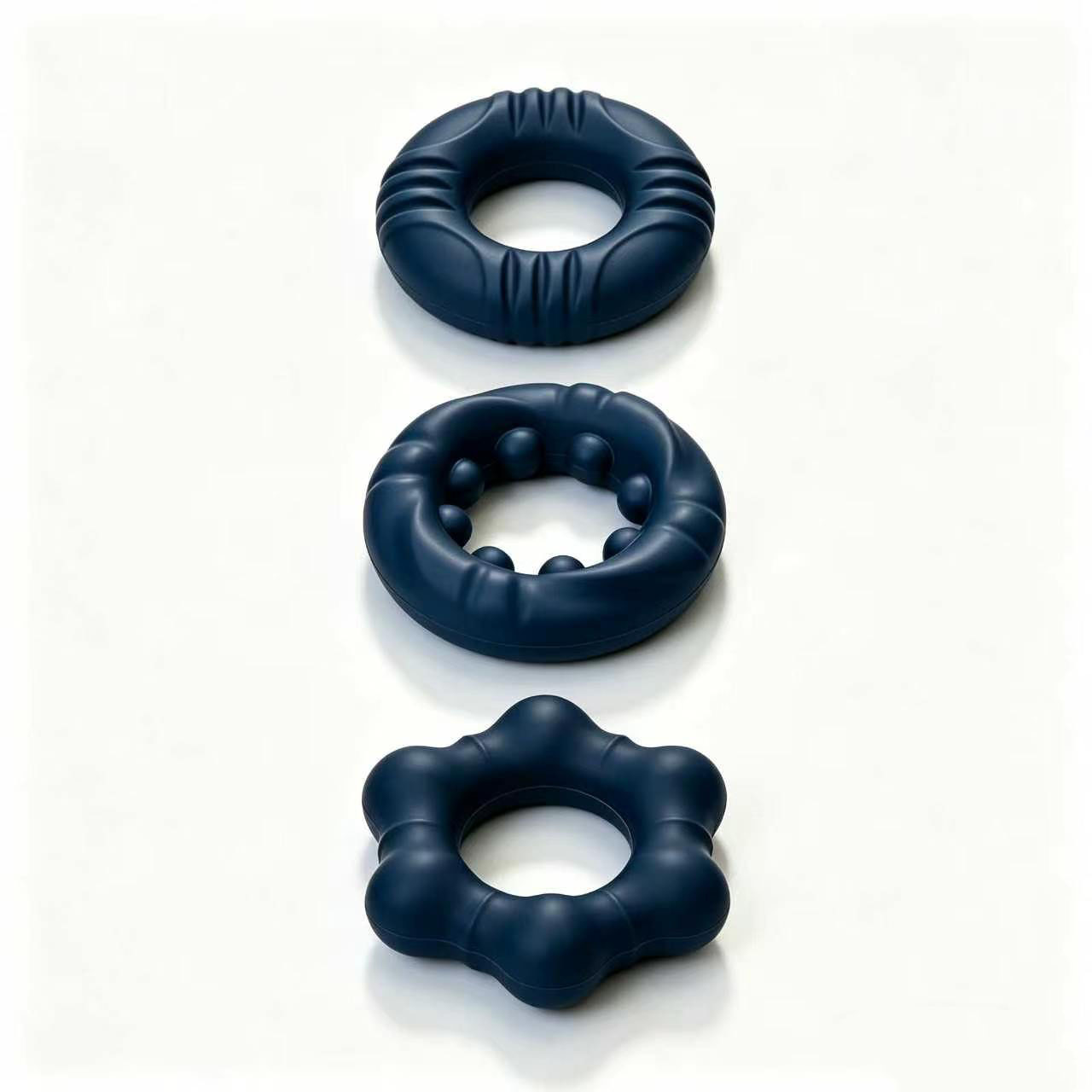 Men’s Liquid Silicone Delay Ring, Hexagon Design, Non-Vibrating Couples Wearable — detail image 3