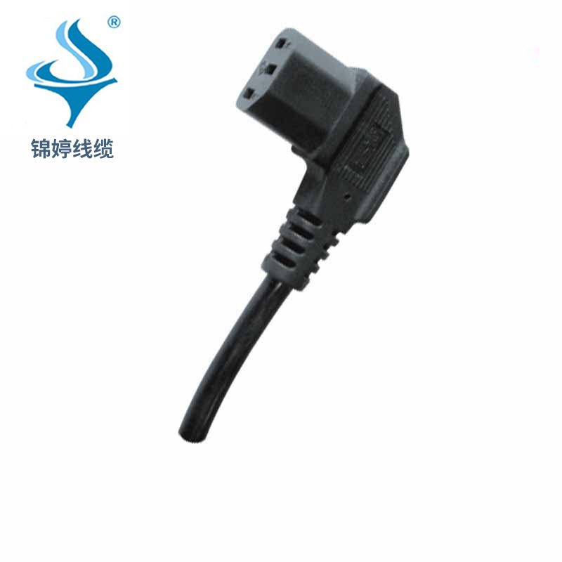 供应丹麦三插弯头品字尾电源线 DEMKO纯铜三芯橡胶电源线