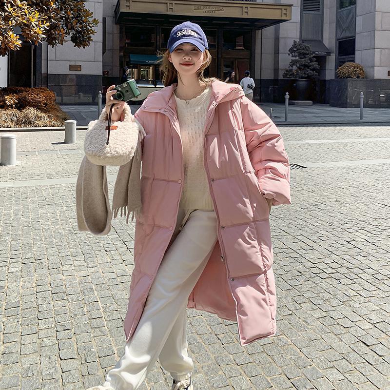Women's Mid-Length Cotton Coat, New Winter Style, This Year's Popular Cotton Jacket, Thickened Knee-Length Korean down Cotton Coat