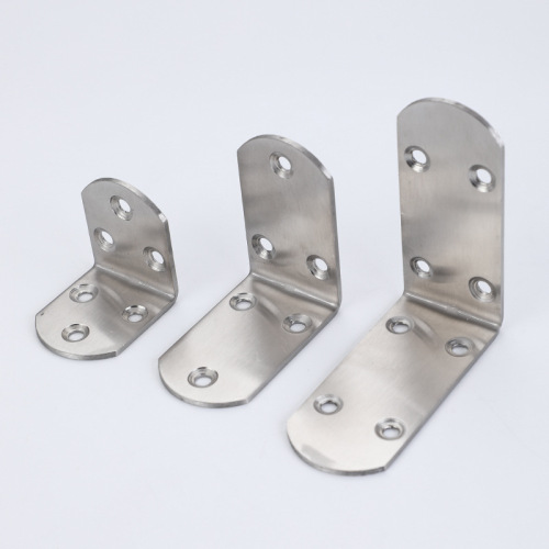 Stainless steel L-shaped right-angle corner code fixed bracket furniture connector bathroom thickened partition corner code layer board holder