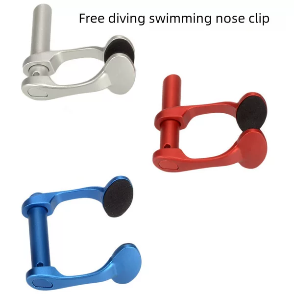 Aluminum Alloy Non-Slip Nose Clip Professional Free Diving Nose Clip Ear Pressure Balance Training Nose Clip Pattern Swimming Comfortable and Lightweight