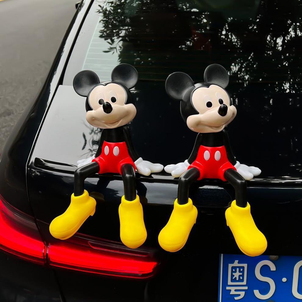 Car Decoration Ornaments Sitting Mickey Doll Toy Car Roof Exterior Car Seat Cartoon Trunk Decoration