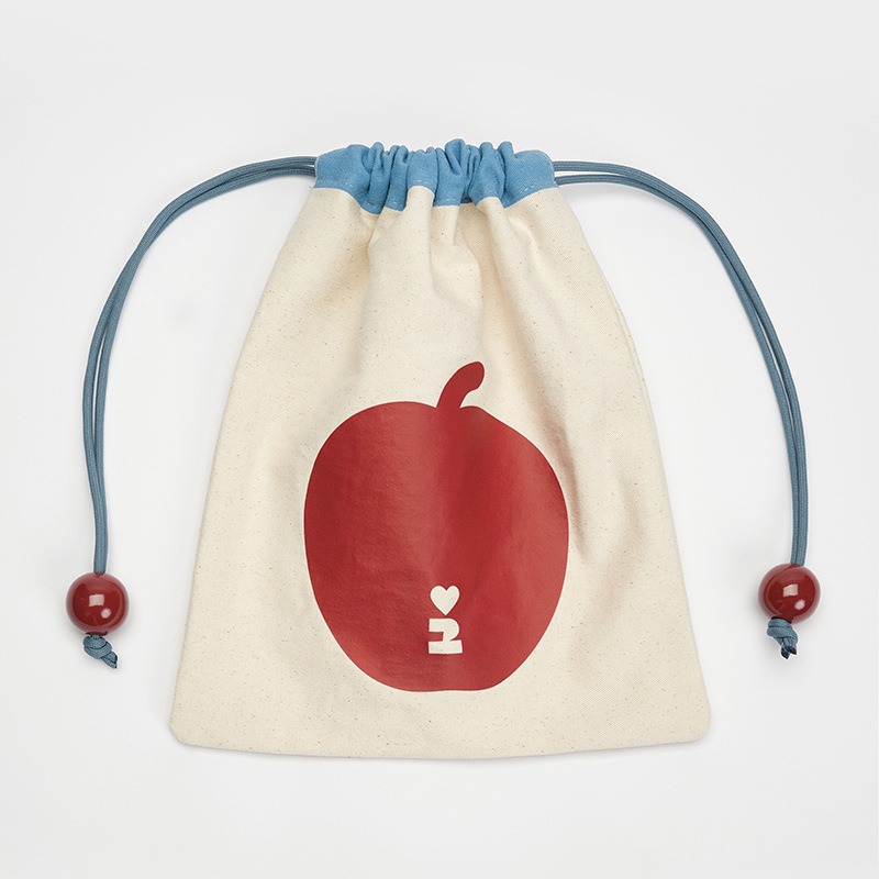 タギ。 「愛の実」アップルキャンバス巾着ポータブル収納バッグ下着収納トラベルバッグブラジャー|undefined