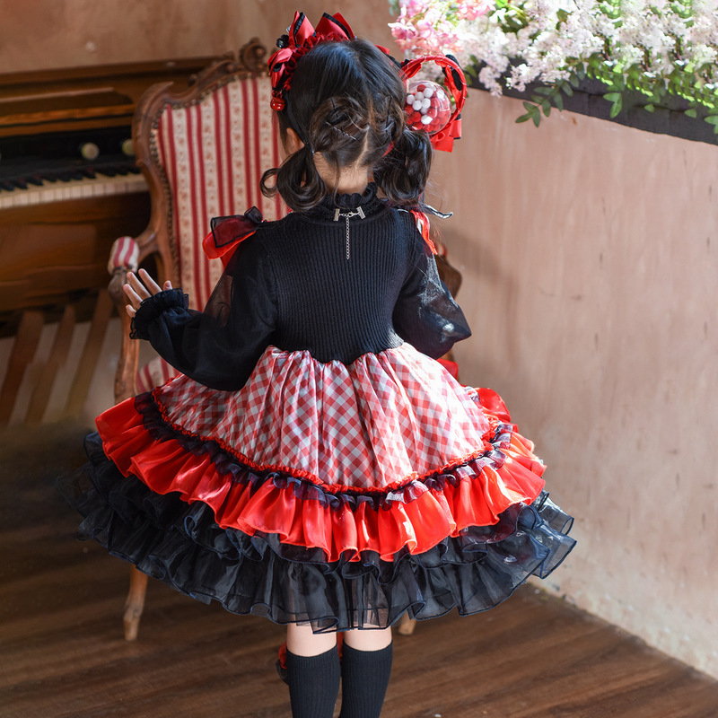 万圣节米妮公主裙秋装新款cos服装女童洛丽塔儿童lolita连衣裙|undefined