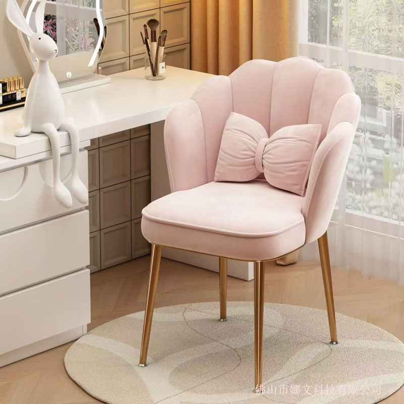 Silla de comedor de madera maciza simple y cómoda silla de estudio taburete silla de dormitorio de niñas silla de maquillaje