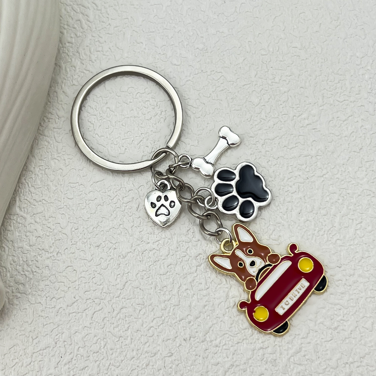 Alloy Material 1 Piece Casual Cute Simple Style Dog Alloy Enamel Keychain