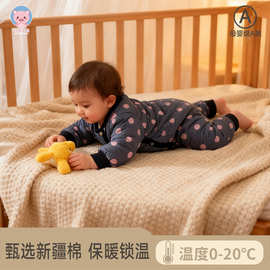 爬服幼儿秋冬棉服婴儿哈衣A类极简风新生婴宝宝加厚保暖冬季衣服