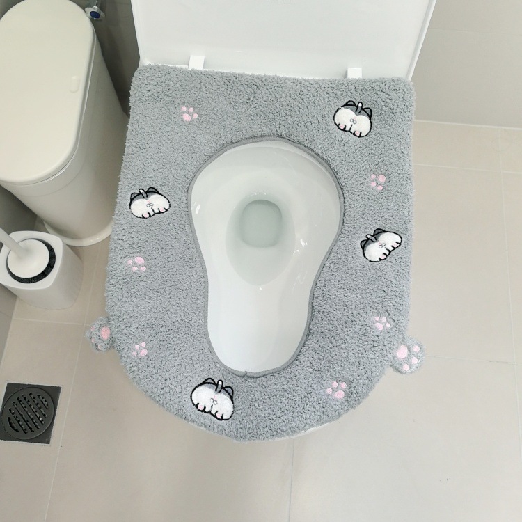 Mother and Child Toilet Cushion Corgi Plush Mother and Child Toilet Cushion Integrated Parent-Child Toilet Cushion Toilet Cushion Cover