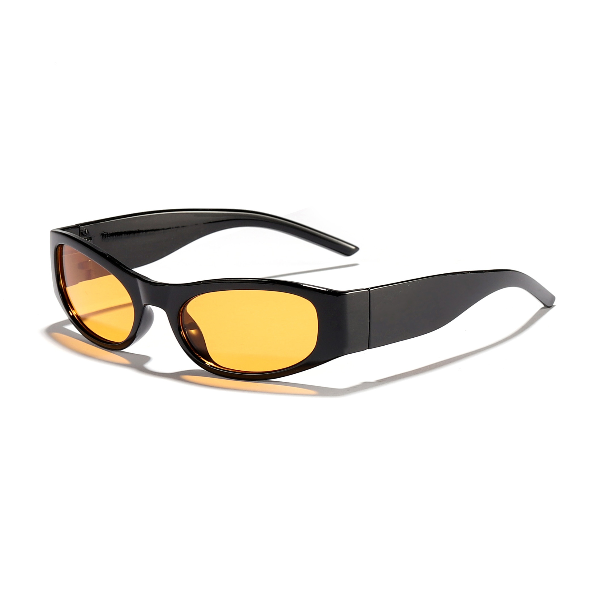 Nuevas gafas de sol de montura pequeña transfronterizas, personalidad de moda europea y americana, montura colorida, gafas de sol hip-hop, gafas ovaladas retro para hombre