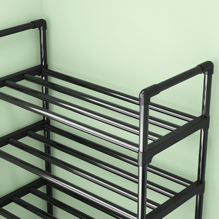 Simple Shoe Rack Dormitory Home Doorway Stainless Steel Shoe Rack Multi-layer Assembly Folding Shoe Cabinet Storage Rack