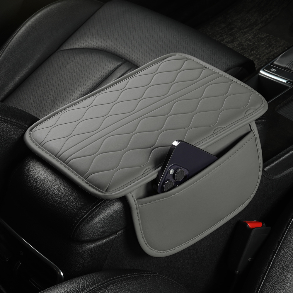 Armrest Box Pad Protective: Universal Armrest box pad - gray