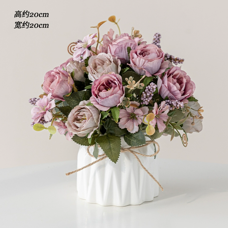 Nordic simulation flower decorative flower decorative flower room fake flowers fake flower plastic flower dining table flower bionic bionic flower bleaching flowers