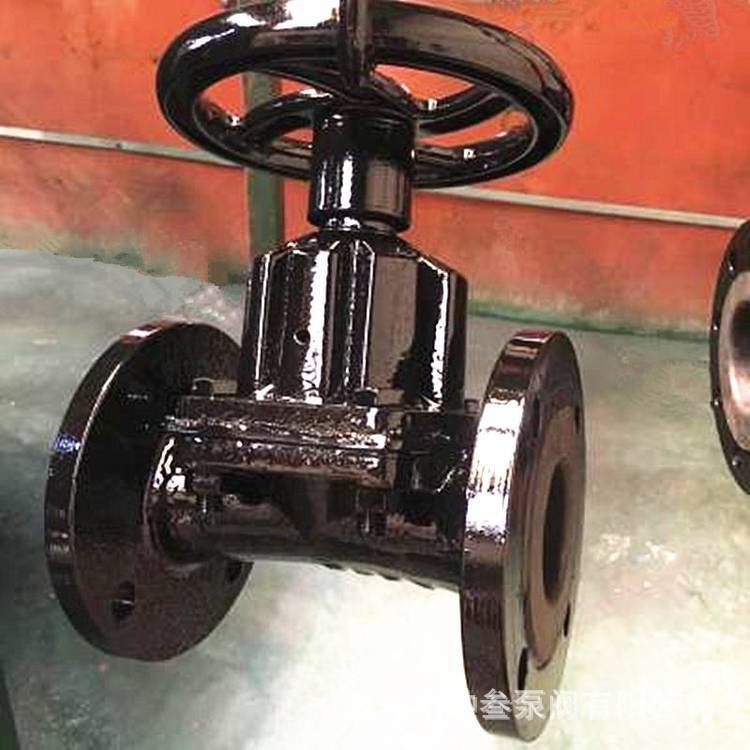 隔膜阀 G46J-6直通式衬胶隔膜阀 手动衬胶隔膜阀 衬胶法兰隔膜阀