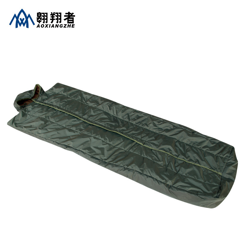 Thickened Military Green Sleeping Bag Coat-Style Sleeping Bag Single Soldier Adult Outdoor Camping Sleeping Bag Manufacturer Wholesale