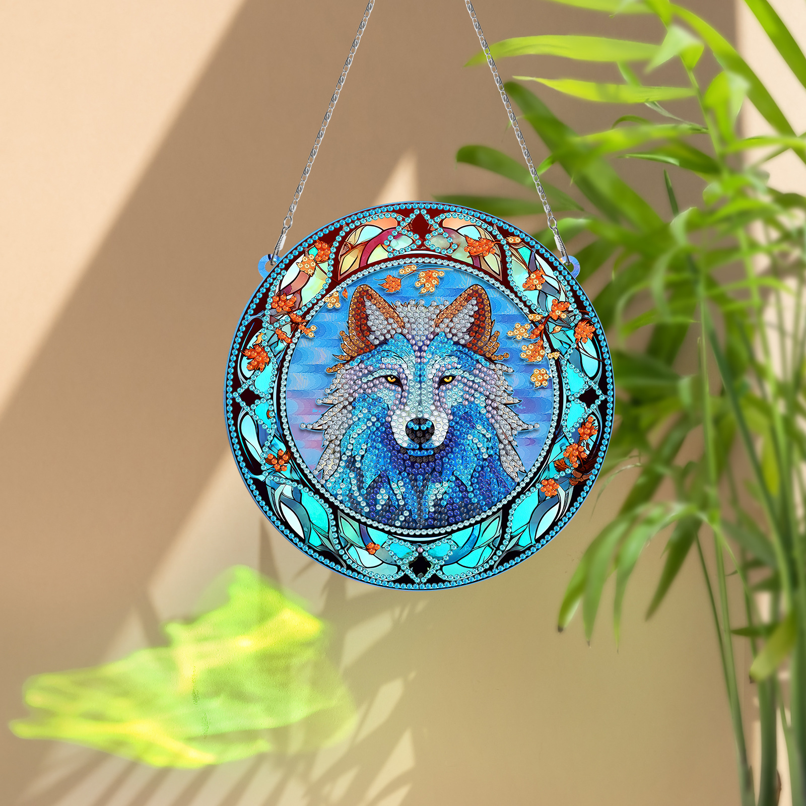 Accesorios para pintura con diamantes, anillo de luz DIY, decoración de pared, adornos colgantes para puerta de restaurante de estilo nórdico, se pueden vender al por mayor.