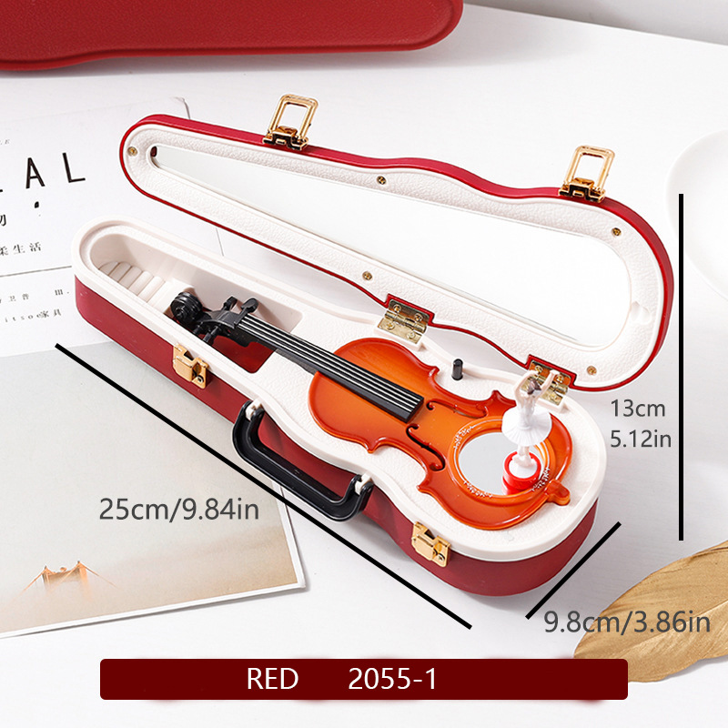 Caja de violín caja de música-rojo