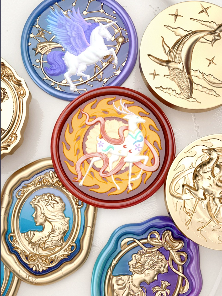 Суй Диси июльская огненная краска медная головка печати огненная краска воск набор ручной штамповки ручной печати