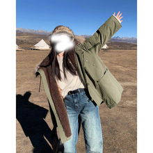 『苍山赴雪』工装连帽宽松廓形皮草派克女时尚保暖网红同款2025新