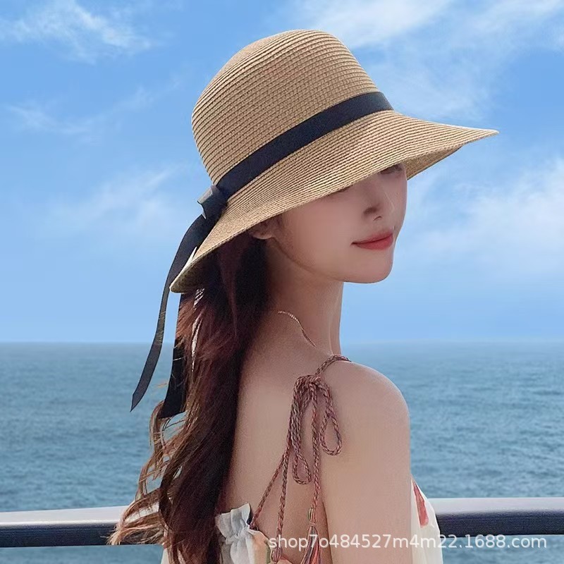 ビーチハット レディース 夏 小さめ フレッシュ 韓国風 海辺旅行 夏麦わら帽子 万能日よけ帽子 サンハット 日焼け止め帽子|undefined