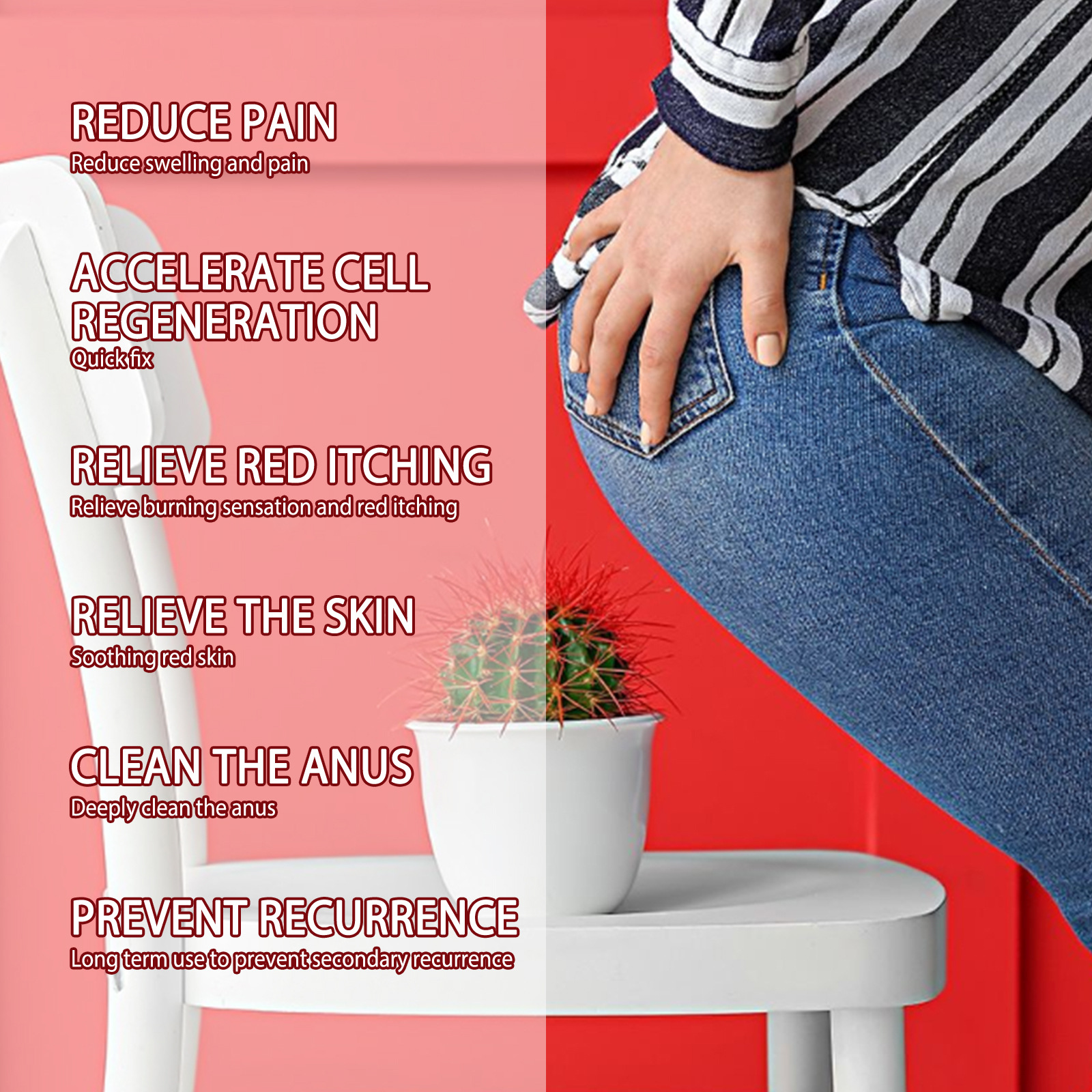 South Moon hemoroīdu noņemšanas kotlešu tūpļa komforta kopšanas ziede, mazina niezi, pietūkumu un sāpes_voghion.com