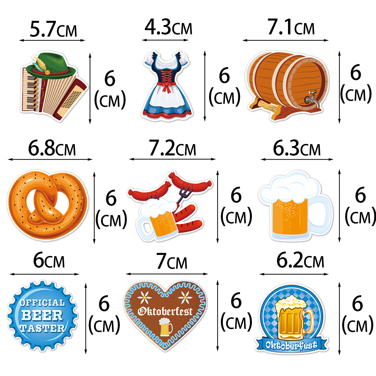 Transfronterizos Oktoberfest Decoración de pastel Plug-in Oktoberfest Dessert Decoración de pastel Plug-in