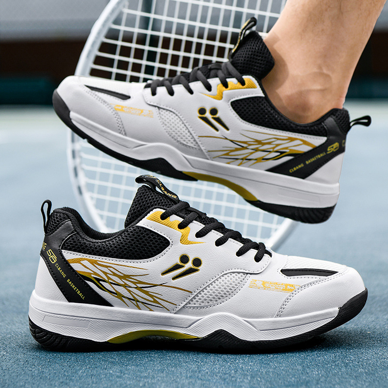 ROANK zapatos de bádminton para hombres y mujeres zapatos de entrenamiento amortiguadores zapatos deportivos profesionales respirantes anti-deslizantes zapatos de tenis resistentes al desgaste