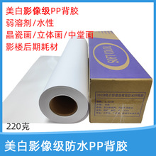 美白影像级PP背胶水性弱溶剂哑面防水晶瓷画影楼后期打印耗材卷装