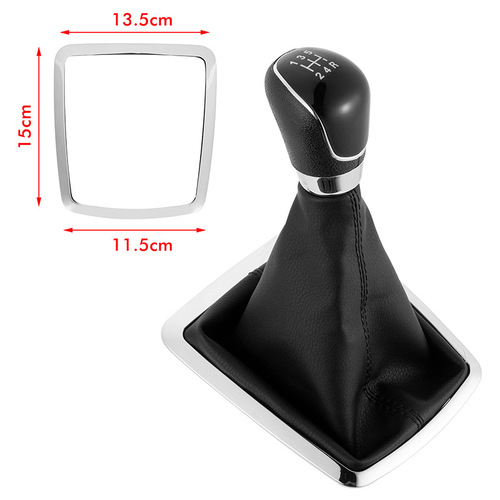 Applicable to Ford Focus Shift Boot Dust Cover, Black Shift Lever for 5/6 Speed Manual Transmission