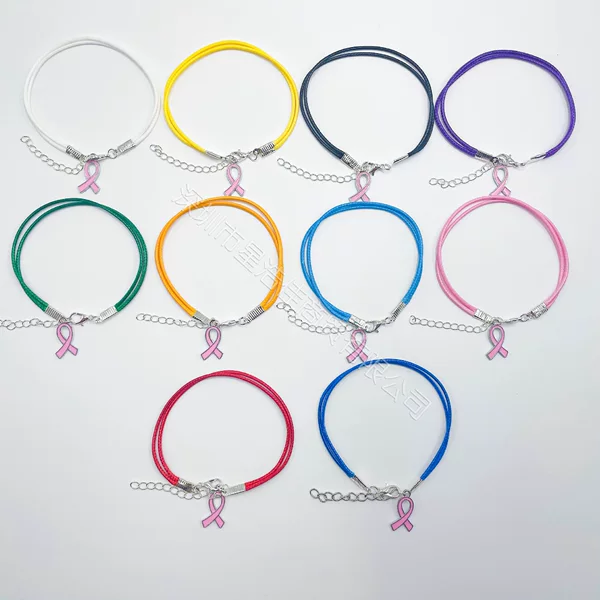 Cross-border New Color Creative Handmade Clip Bracelet Care Women's Health Love Milk Day Lobster Buckle Adjusting Hand Rope