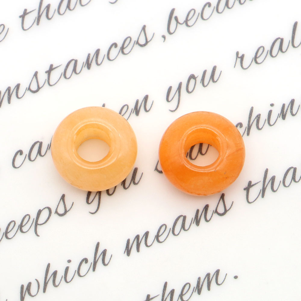 Pequeño anillo de piedra natural botón de seguridad de cristal DIY cuerdas de trenzado cuentas de pulsera collar accesorios colgante