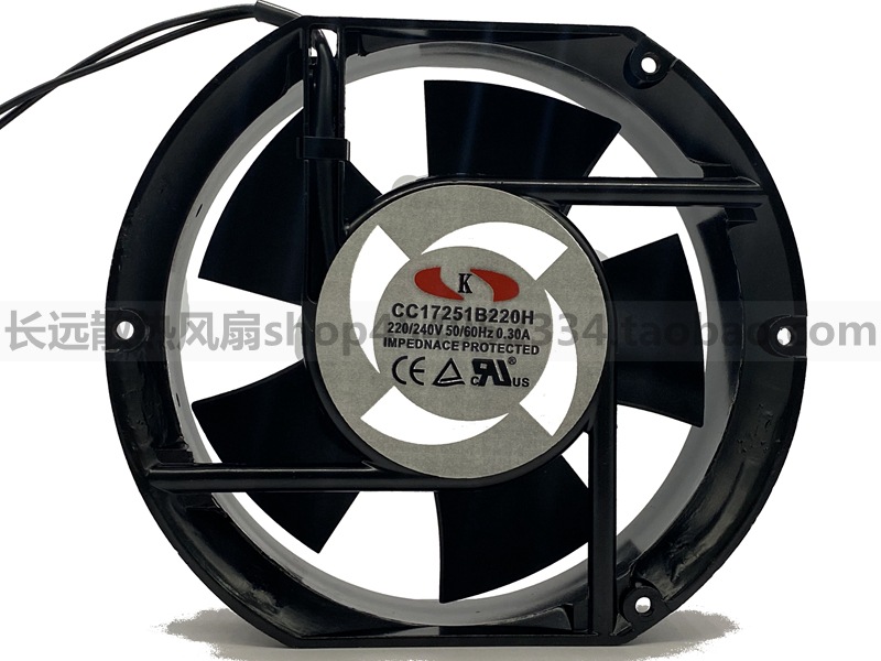 全新正品 CC17251B220H轴流风机220V机柜17251 17CM散热风扇 0.3A