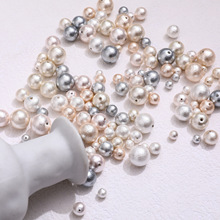 日本棉花珍珠彩色直孔圆珠散珠手工饰品耳环手链项链配件材料