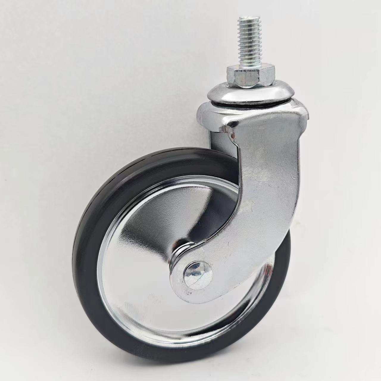 3寸丝杆m8x15餐车轮PP脚轮手推车家具置物架塑料轮滑轮万向轮轮子
