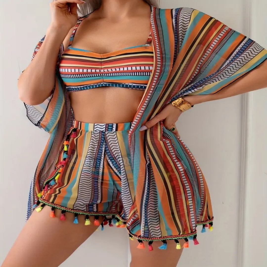 Set bikini donna sexy costume da bagno due pezzi in chiffon_voghion.com