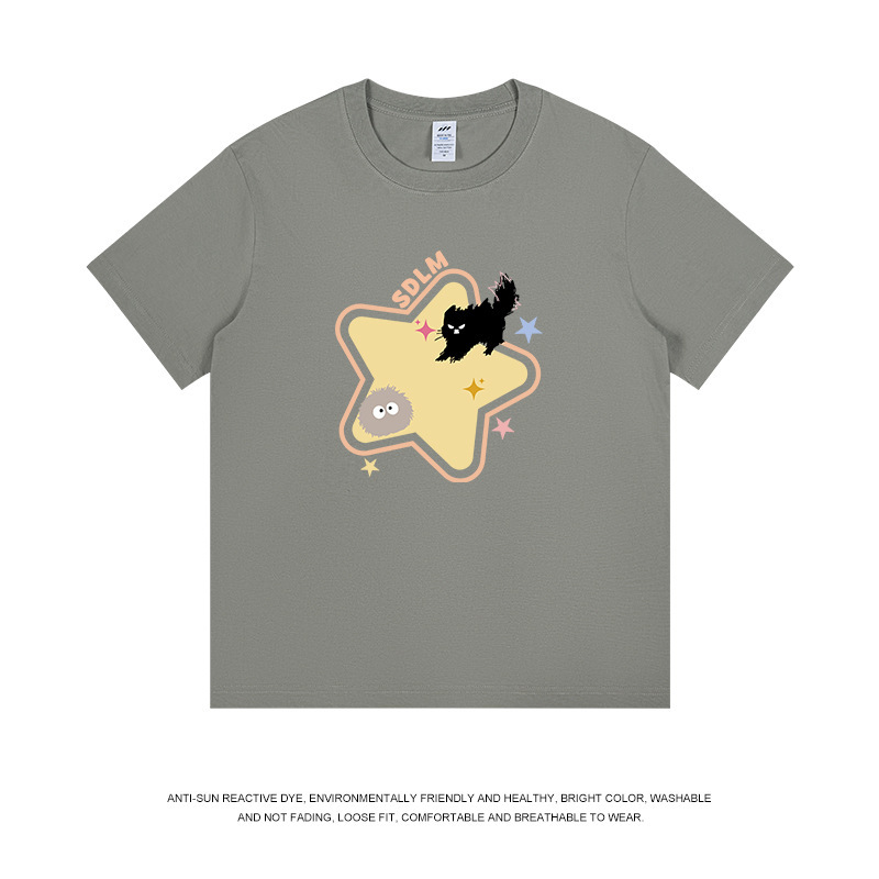 メンズ夏用綿100％半袖Tシャツ、男女兼用、トレンドブランド、カジュアル、万能、通勤、ラウンドネックトップス、インナー、ins|undefined