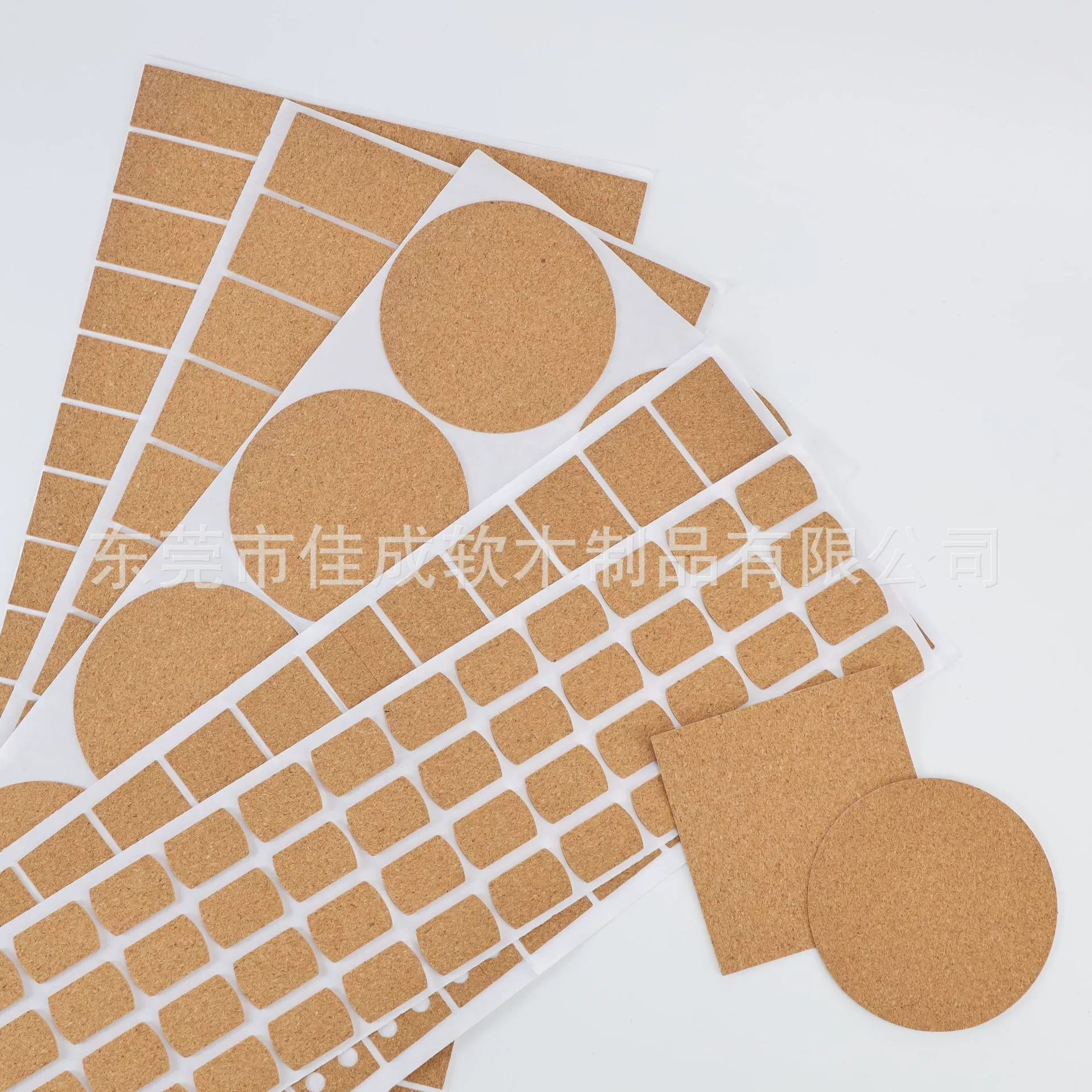 Круглые квадратные пробковые подставки 1-10 мм, самоклеящаяся Нескользящая пробковая прокладка с клейкой пробковой наклейкой