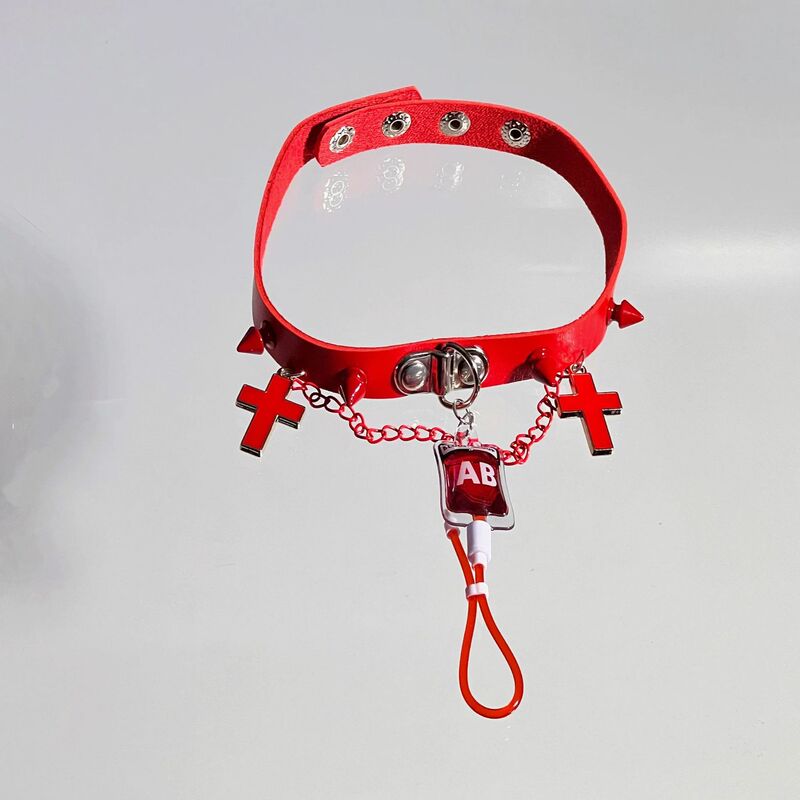 2026 New Yabi Culture Studded Cross Niche Choker Necklace Y2K Sweet Cool Spicy Girl Fashion Cool Accessories