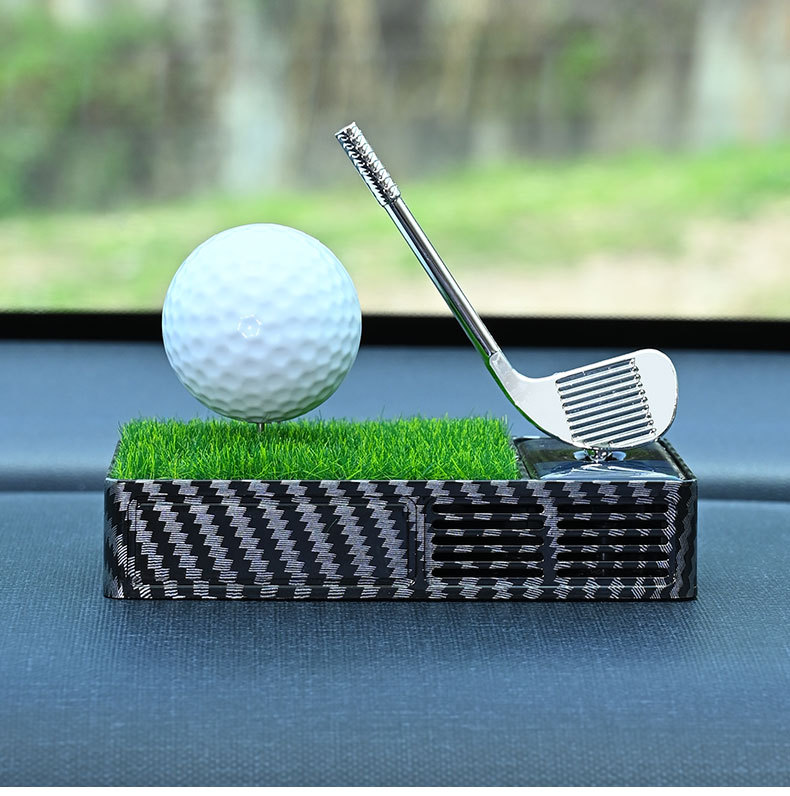 Solar Car Aromatherapy Car Perfume Ornaments Badminton Carbon Fiber Tennis Golf Dashboard Fragrance