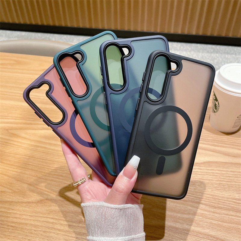 Magsafe Is Suitable for Samsung S26 Mobile Phone Case with Skin-Like Magnetic Attraction S25Ultra Frosted Ice Mist Acrylic 24Plus